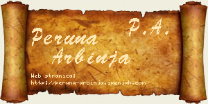Peruna Arbinja vizit kartica